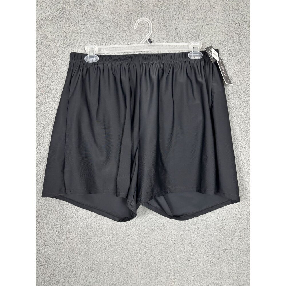 Island Escape Women's Slimming Beachwear Swim Shorts  Plus Size 20W Black NWT's
